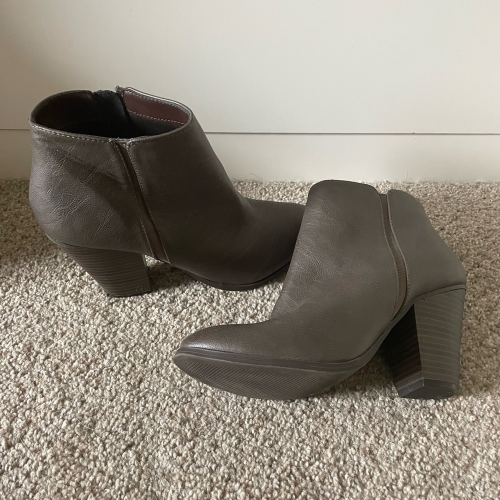 Gray Charlotte Russe Ankle Boots